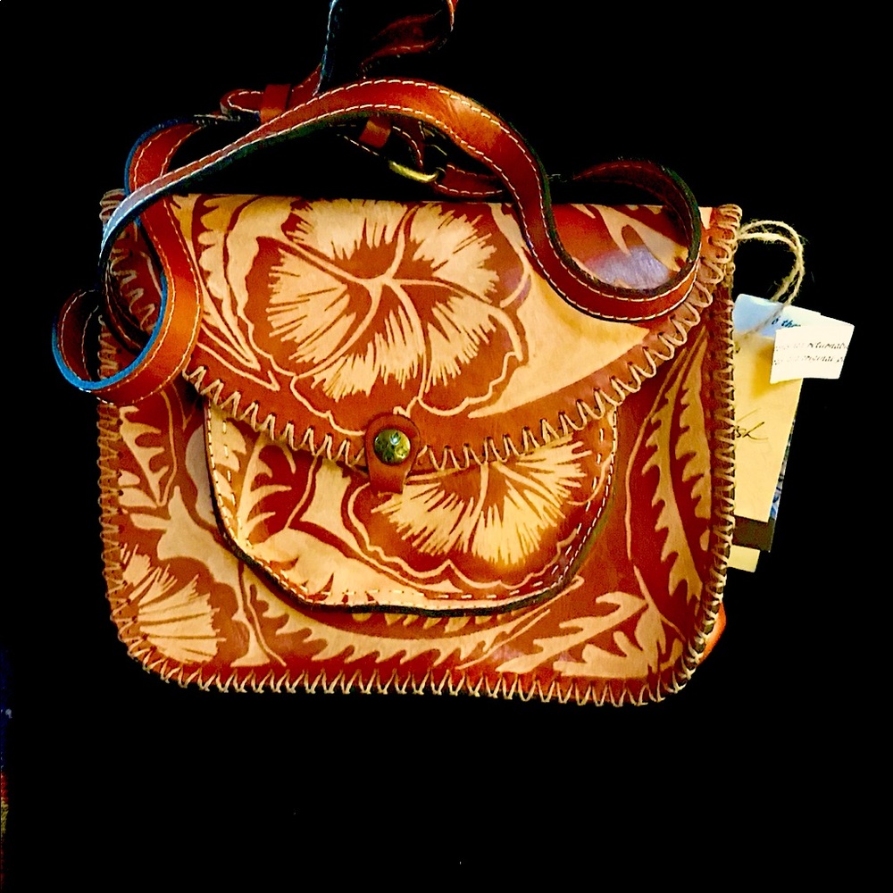 Patrica Nash Cuban Carved Leather Handbag